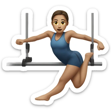 Gimnasta en una paralela sticker