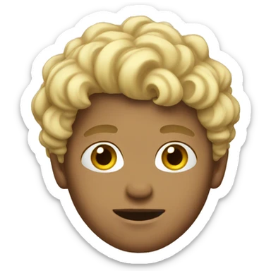 Chill boy with blond curls  sticker
