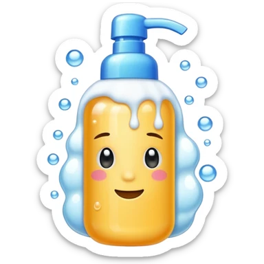 Shampoo for dog with foam sticker