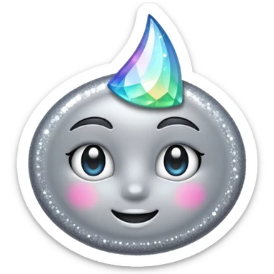 vamp glitter gray sticker