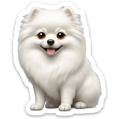 Little white Pomeranian sticker
