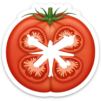 circle slice tomato sticker