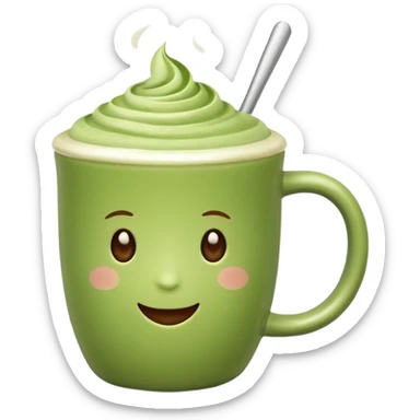 matcha latte sticker