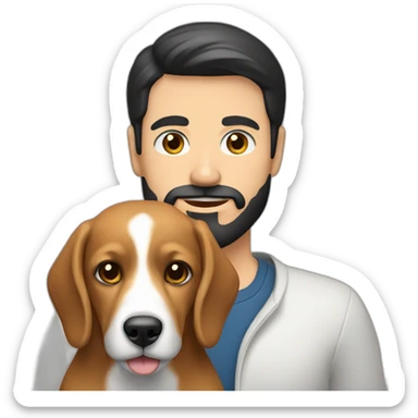caucasian-man-with-black-hair-and-beard-with-a-beagle sticker