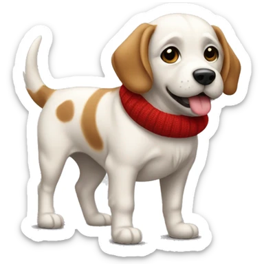 Chien qui porte un pull de Noël  sticker