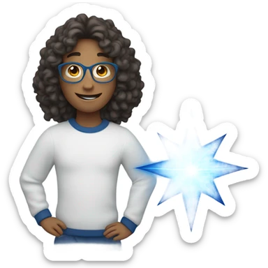 navi blue star sticker