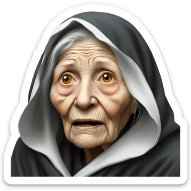 Baba Vanga, blind old woman sticker