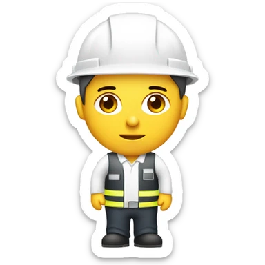Civil engineer with white helmet  sticker