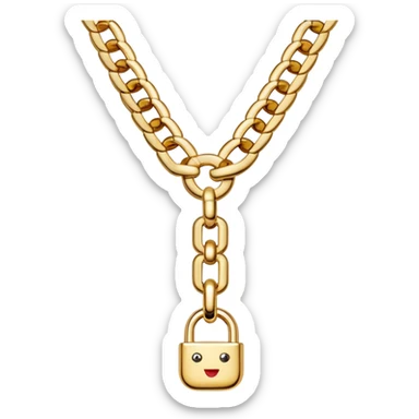 Prada luxury chain necklace sticker