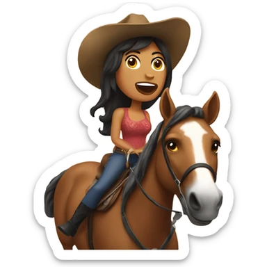 ashley trevino singing on a horse sticker