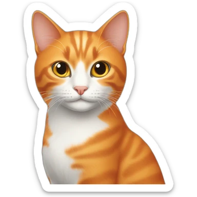 Orange cat and grey cat sticker