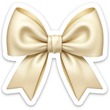 vanilla ribbon bow sticker
