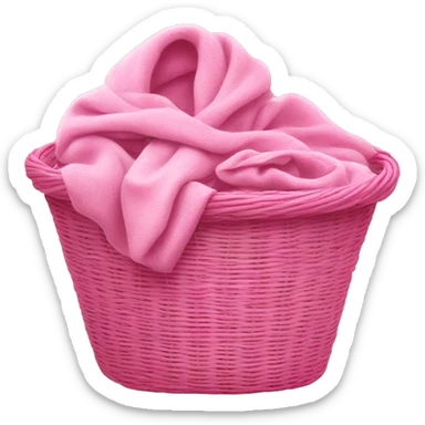 laundry pink clothes in a pink basket sticker