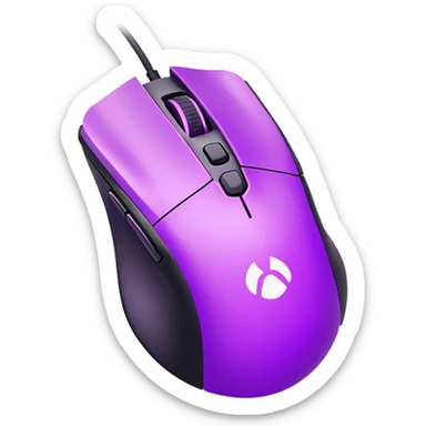 neon Purple gaming mouse sticker