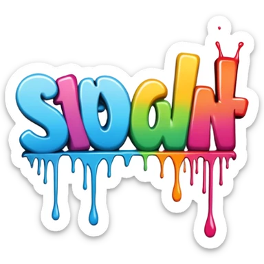 graffiti of the word  sit down  sticker