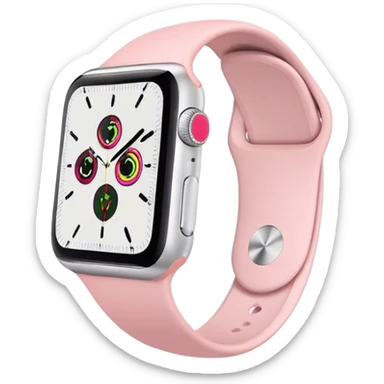 Apple Watch light pink sticker