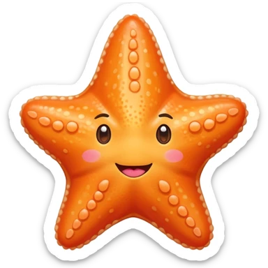 Big Blushed cheeks starfish sticker