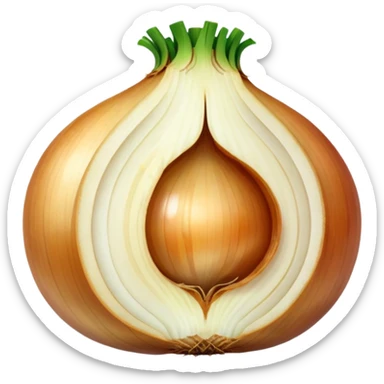 show more of the internal structure of the onion sticker