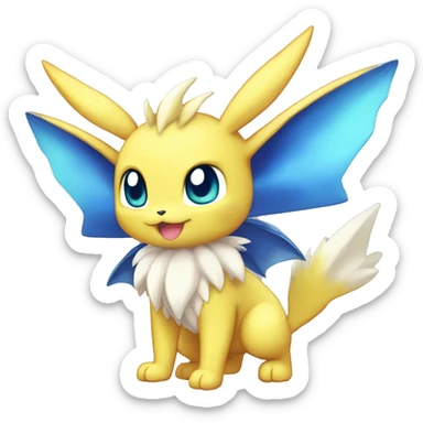 Shiny-Eeveelution-Cute-Fakemon-Dragon-Pokémon-fusion full body sticker