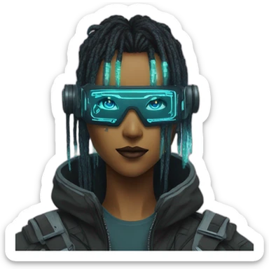 V-cyberpunk sticker