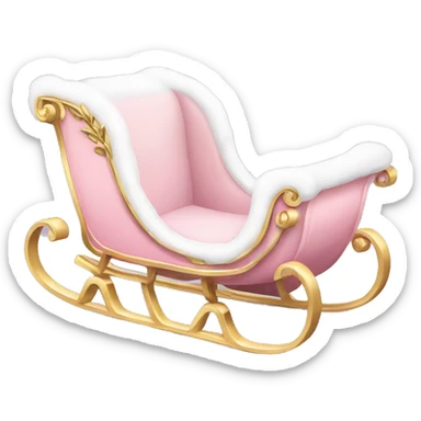 light pink sleigh sticker