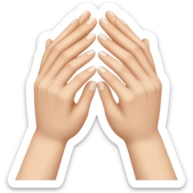 two white hands in a secret handshake sticker