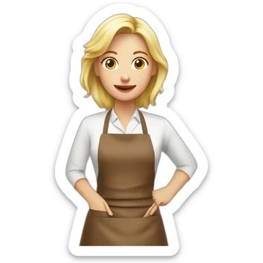Mujer rubia cocinando sticker