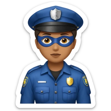 thief, Police hat, thief mask, thief dress. sticker