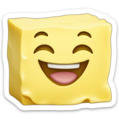 laughing lump of butter sticker