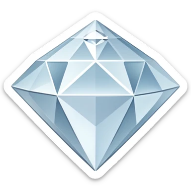 White diamond shape sticker