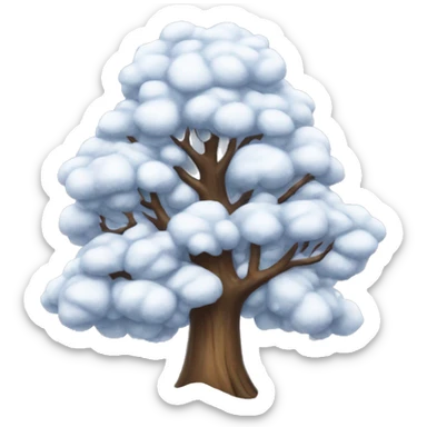Snowy tree sticker
