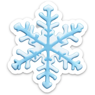Melting snowflake sticker