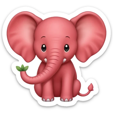 Strawberry elephant sticker