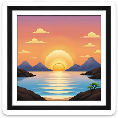Sunrise in boba sticker