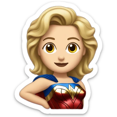 Hilary Clinton wearing Wonder Woman   sticker