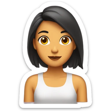 chica morena coleta sticker