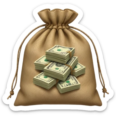cash bags sticker