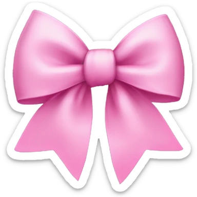 Pink clean girl bow sticker