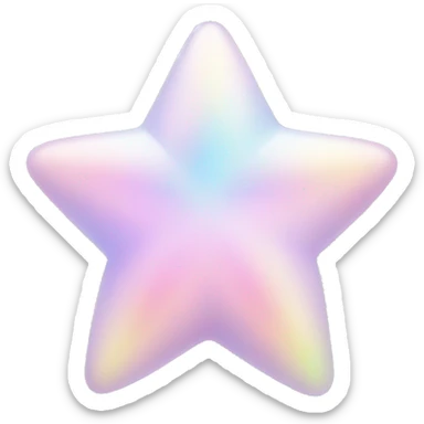 Pastel transparent star sticker