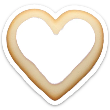 Heart sugar cookie sticker