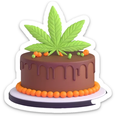 Los Angeles Kush cake sticker