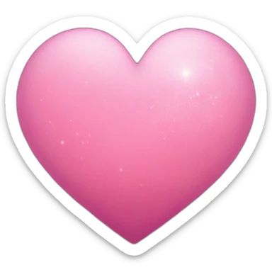 Pink moon heart sticker
