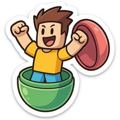 roblox gacha cartoon style bright colors toy capsule fun energetic sticker