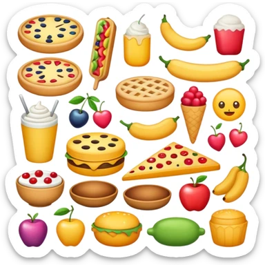 Aesthetic food emoji sticker