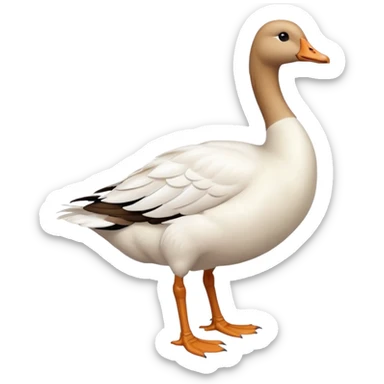 goose with a human female feet sticker