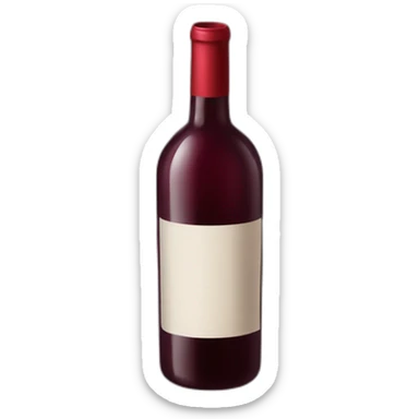 bottle of red wine sticker