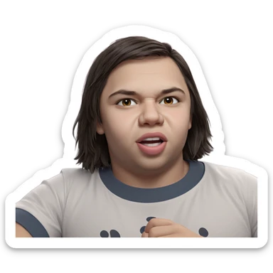 dreamy boy in a white shirt sticker