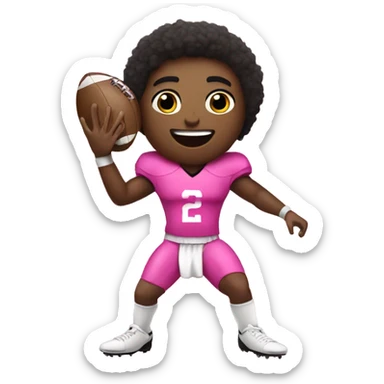 Football player with a pink tutu  sticker