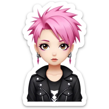 Cute Edgy Attractive Gorgeous Kawaii Anime Punk sticker