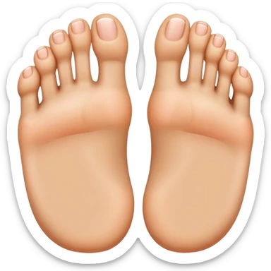 foot with toes spread wide like fingers sticker